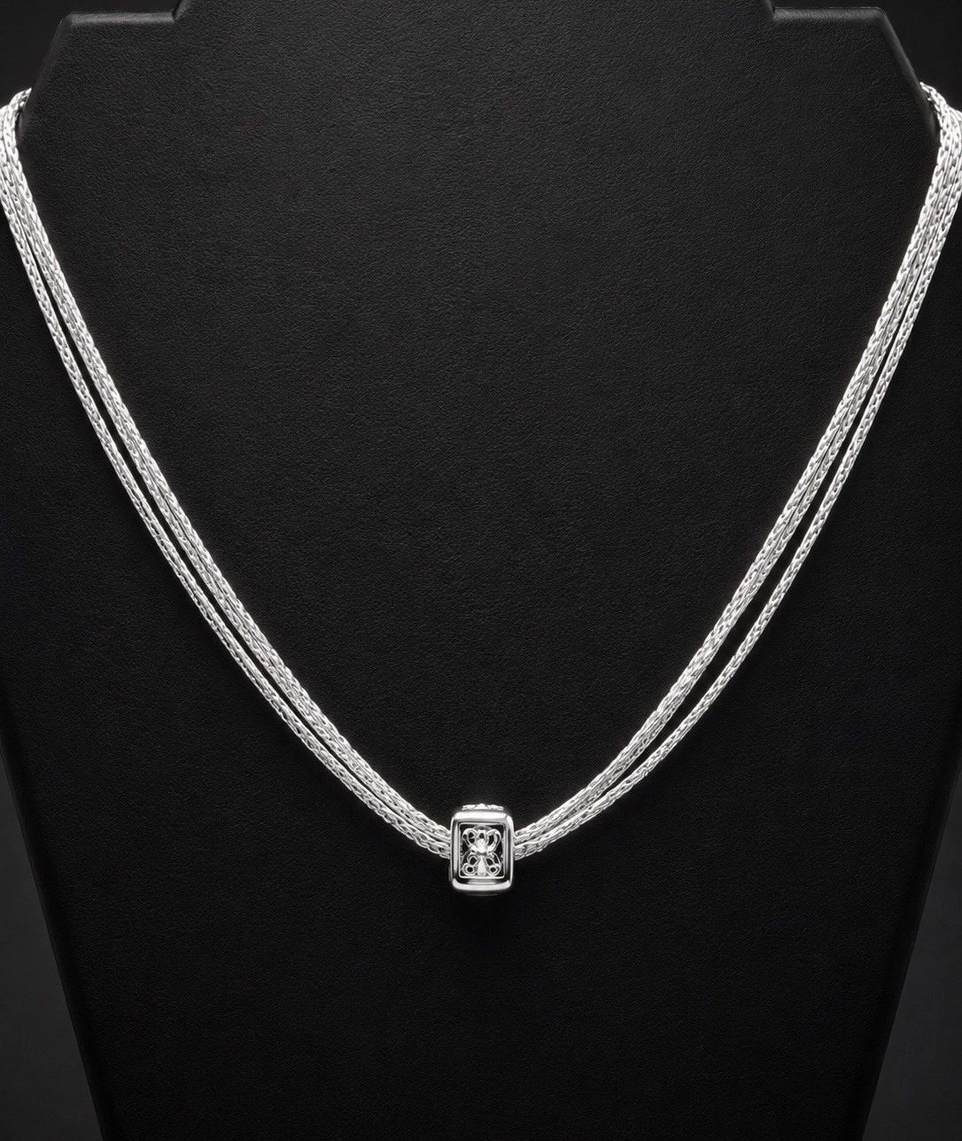 Three-Strand Silver-Plated Necklace