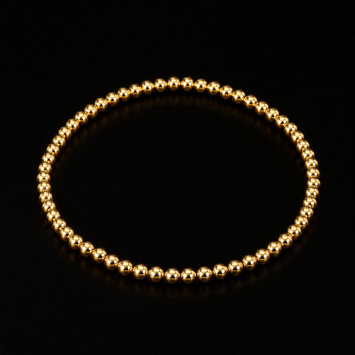 Gold Beaded Stretch Bracelet