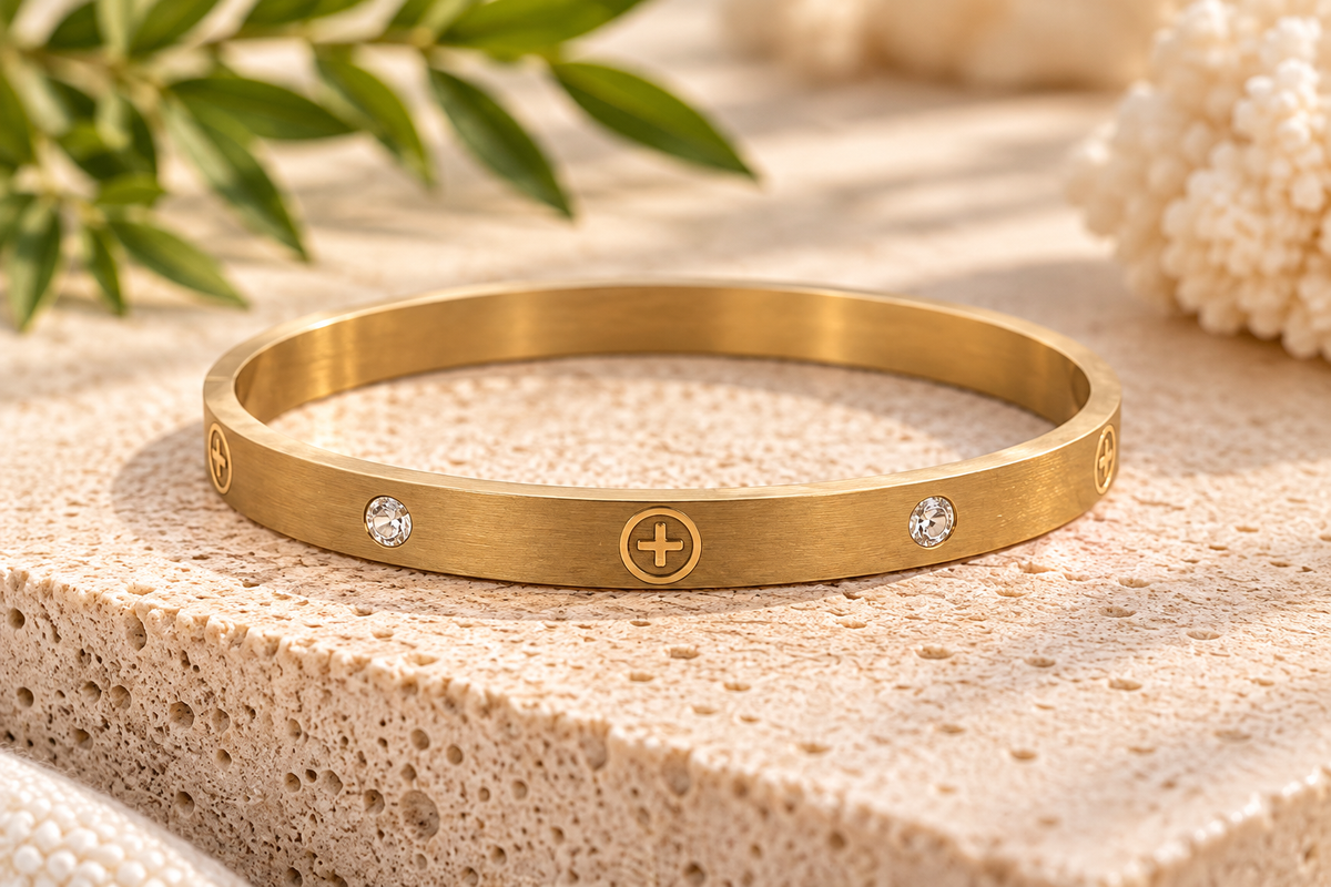 Faith & Light Gold Bangle