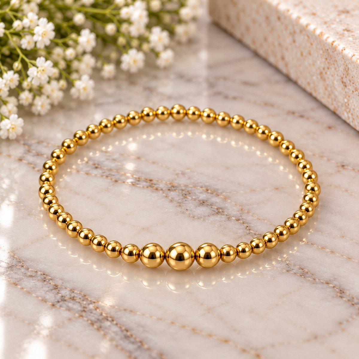 Simply Classic 14K Gold-Filled Bead Bracelet ✨