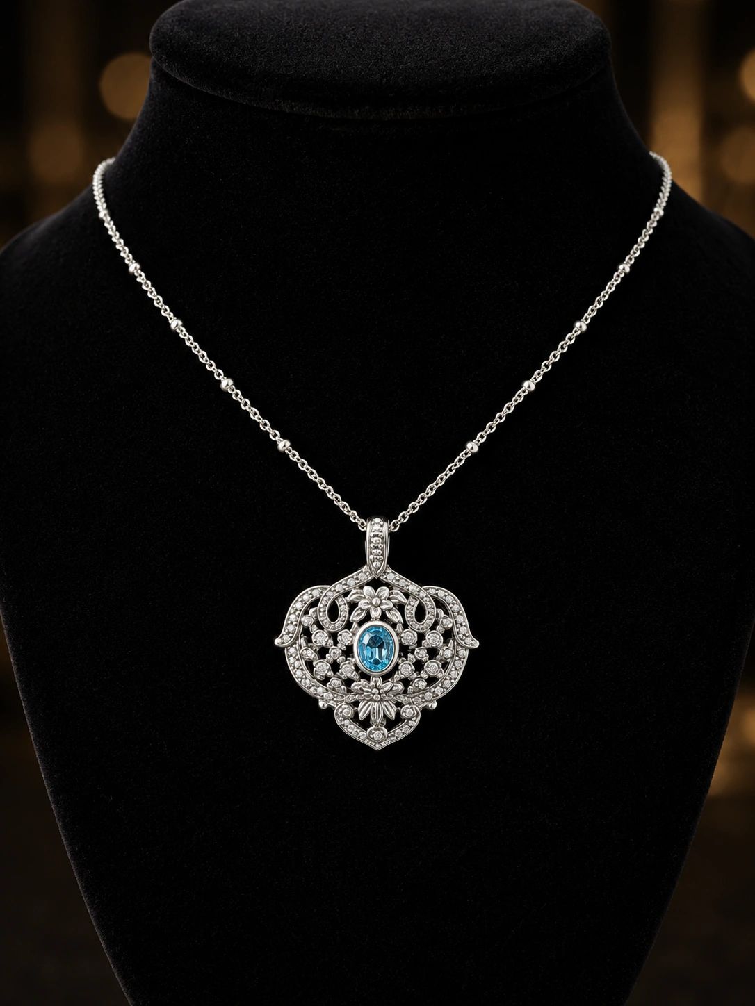 ๐ Blue Belle Vintage Necklace