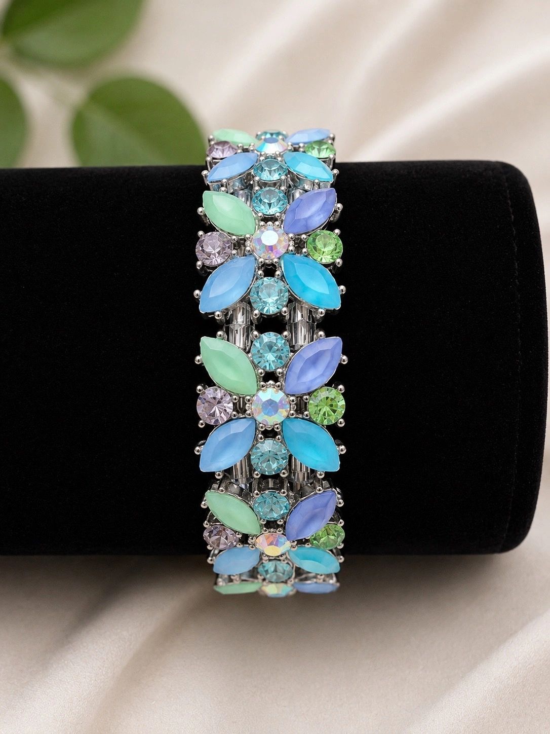 Pastel Crystal Statement Bracelet