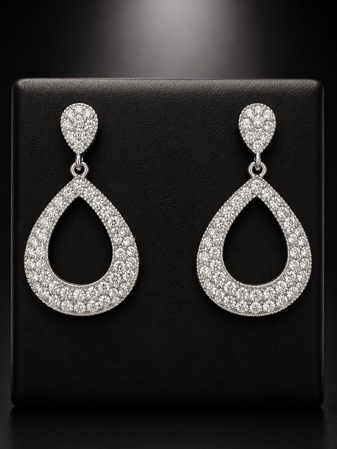 Crystal Teardrop Statement Earrings