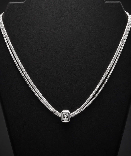 Three-Strand Silver-Plated Necklace