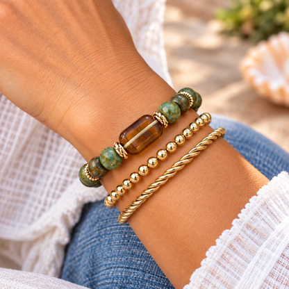 Sage & Amber Artisan Bracelet