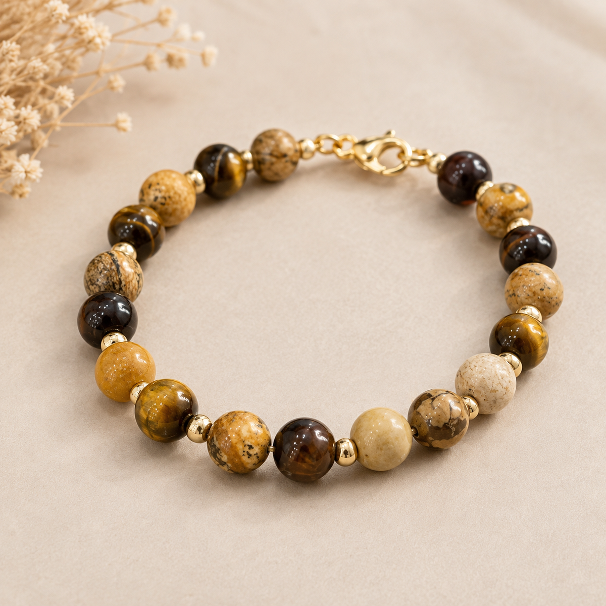 Golden Earth Stone Bracelet