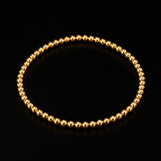 Gold Beaded Stretch Bracelet