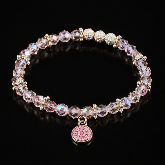 Blush Sparkle Charm Bracelet