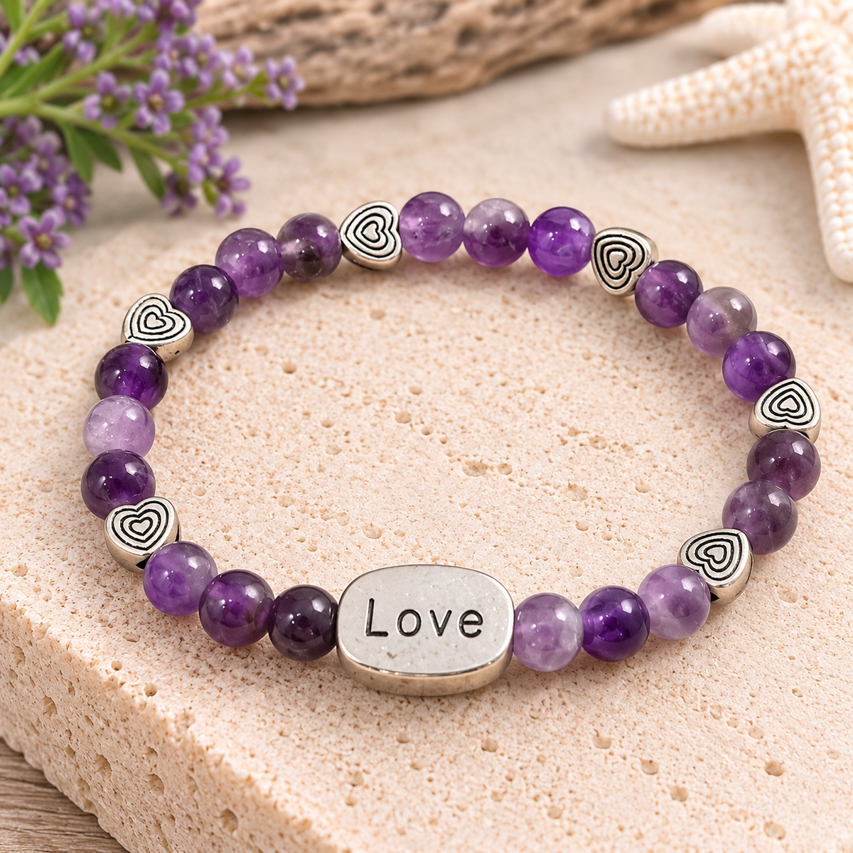 Amethyst Love Bracelet