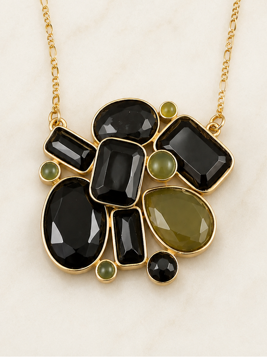 Midnight Mosaic Statement Necklace