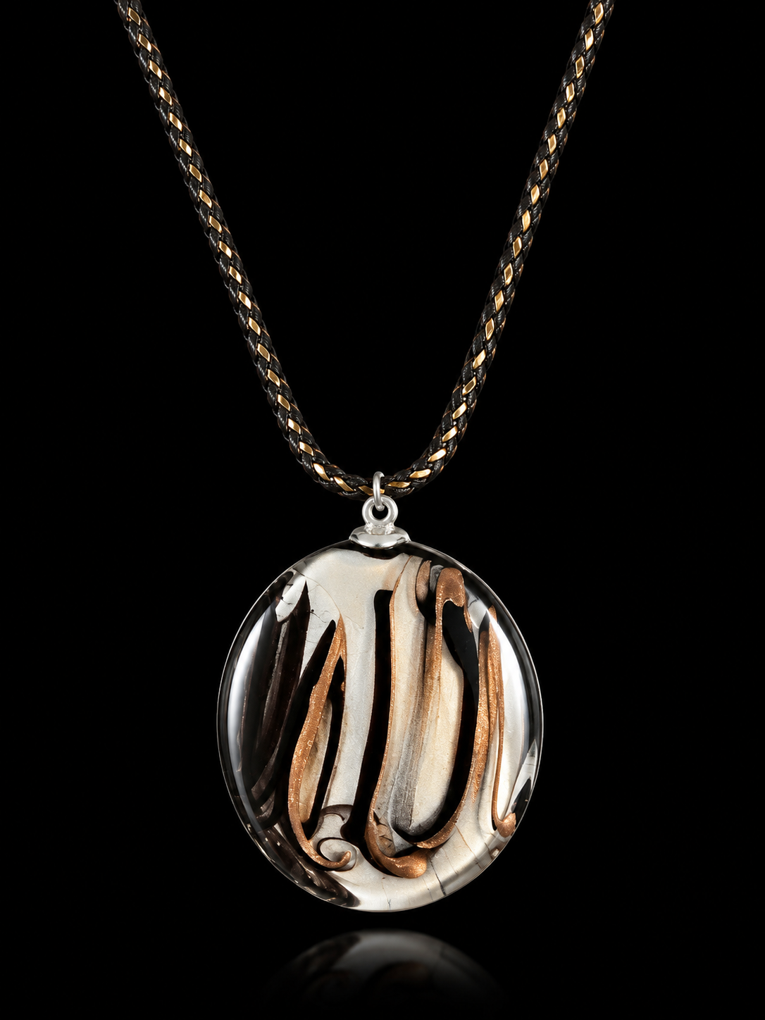 Midnight Swirl Pendant Necklace