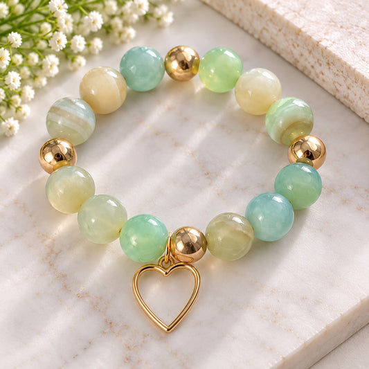 Seafoam Heart Bracelet