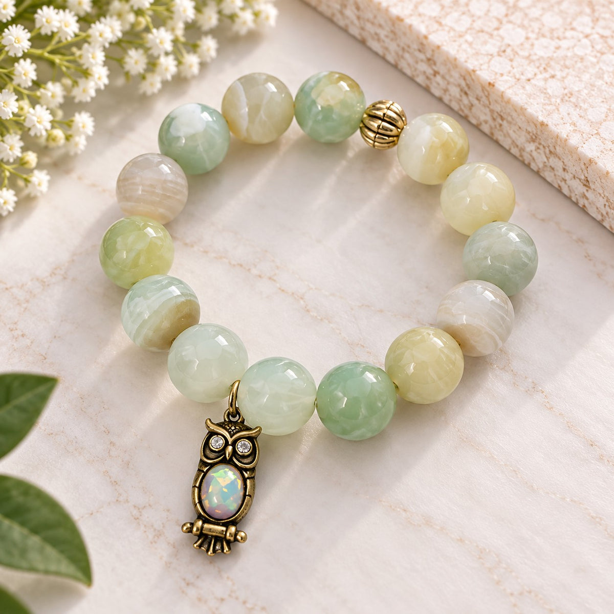 Opal Owl Bracelet