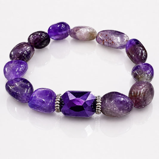 Purple Gemstone Statement Bracelet💜