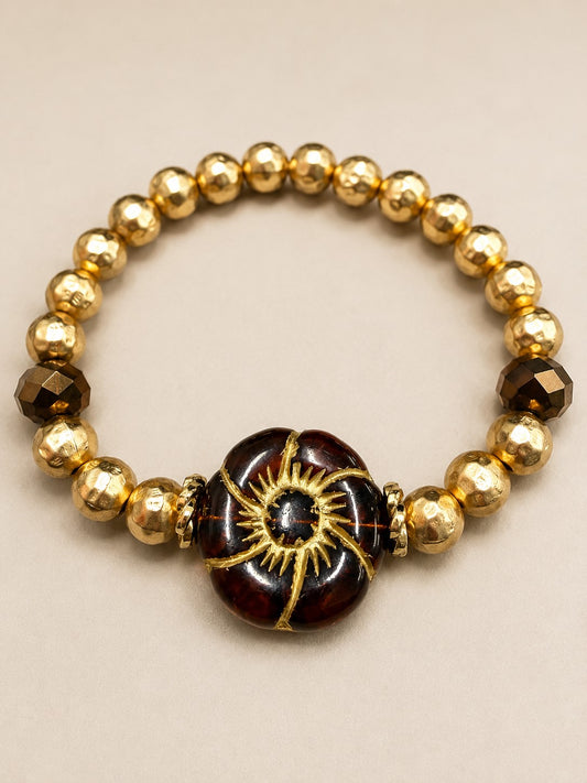 Golden Sun Statement Bracelet