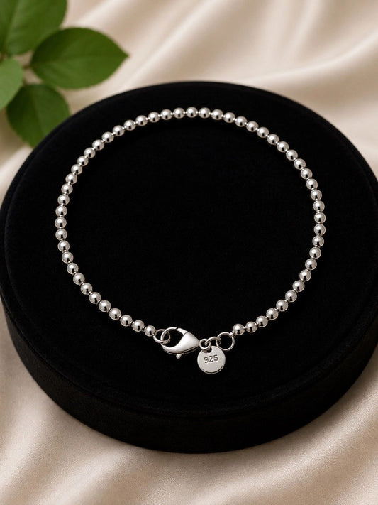 925 Sterling Silver Bead Bracelet