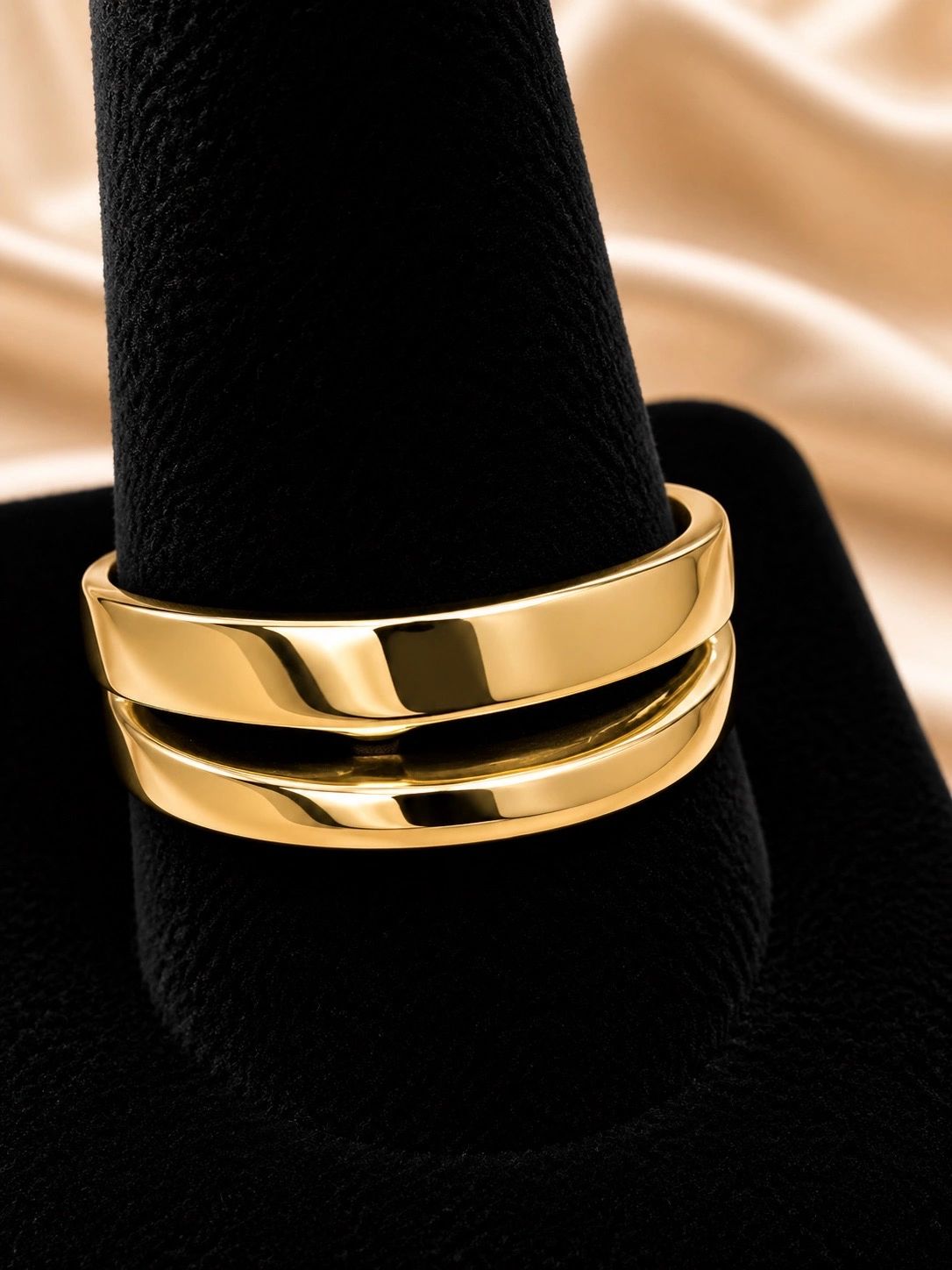 Modern Gold-Tone Statement Ring