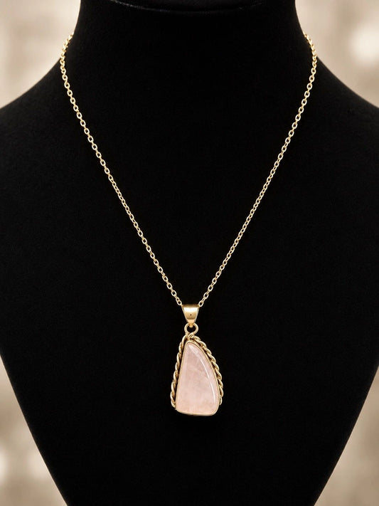 Rose Quartz Pendant Necklace