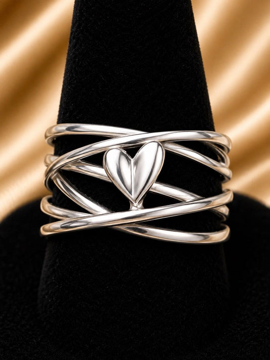 Fashion Heart Wrap Ring