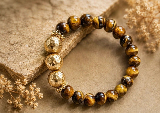 Tiger's Eye & Gold Bracelet