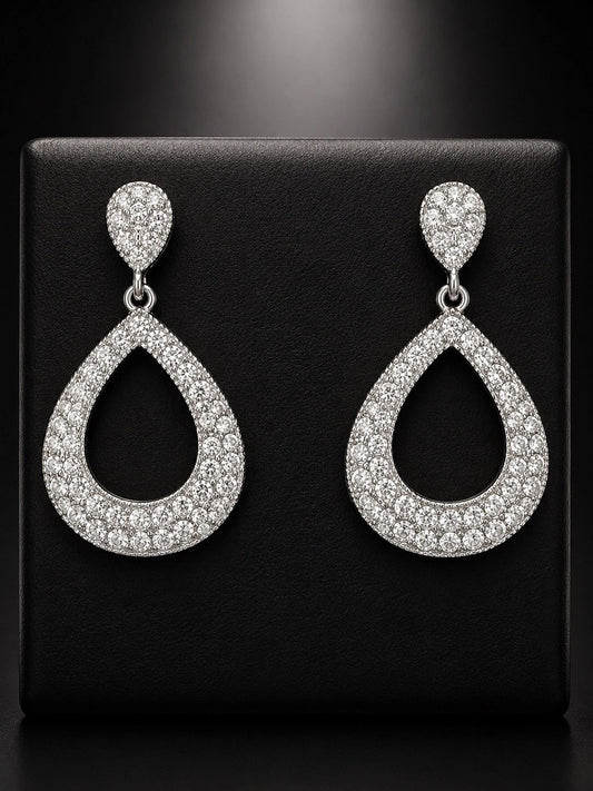 Crystal Teardrop Statement Earrings