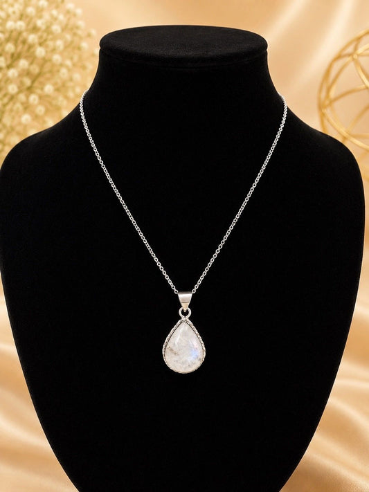 Moonstone Teardrop Pendant Necklace