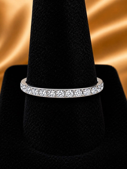 Elegant Crystal Wedding Band