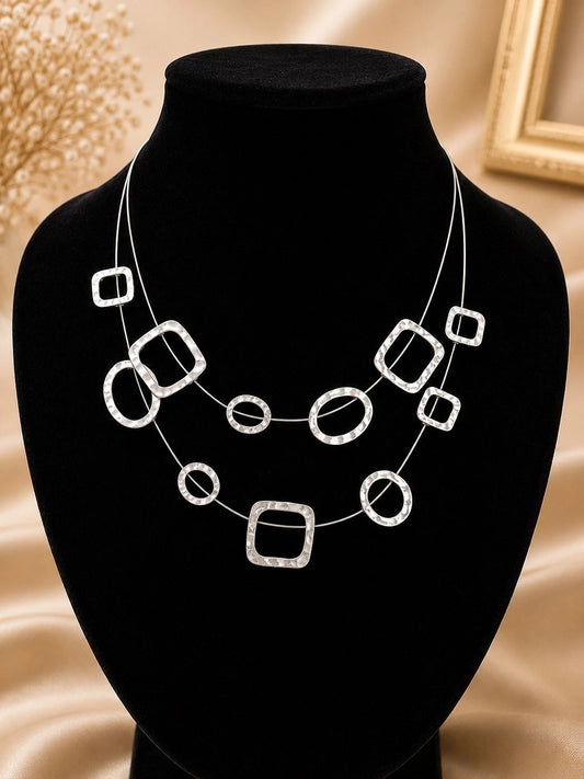 Modern Geometric Statement Necklace