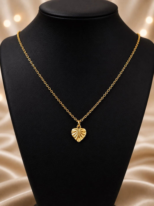 Sunburst Heart Pendant Necklace